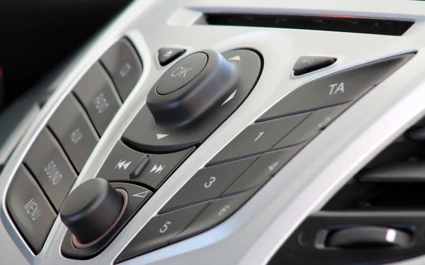 Araba müzik kontrol paneli — Stok fotoğraf