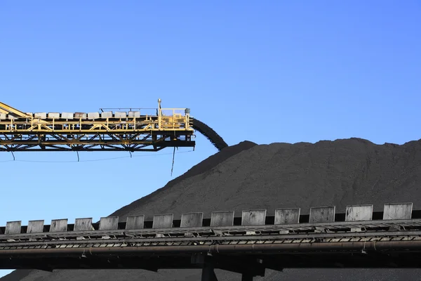 Вугілля Стрічковий конвеєр Ліцензійні Стокові Фото