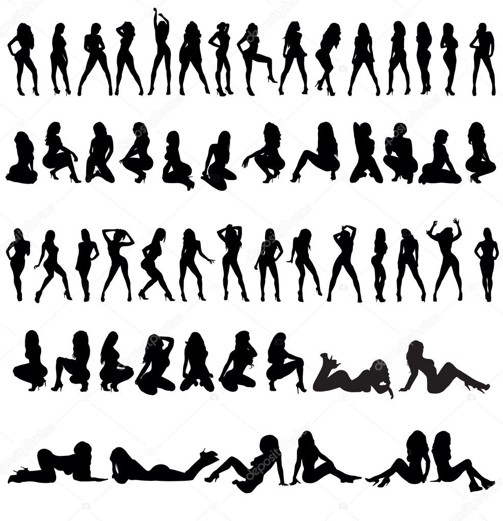 Femmes De Silhouettes — Image Vectorielle Graphistecs © 9214610 7761