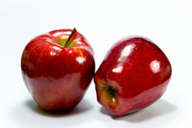 Two red delicious apples clipart