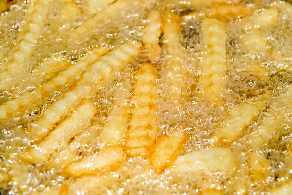 French fries in oil
