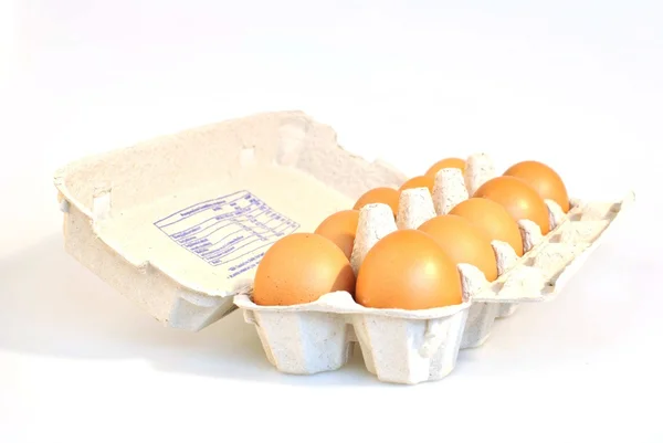 Eier essen Stockbild