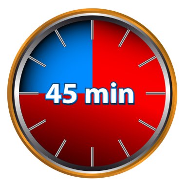 45 minutes clipart