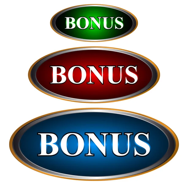 Tres iconos de bono — Vector de stock