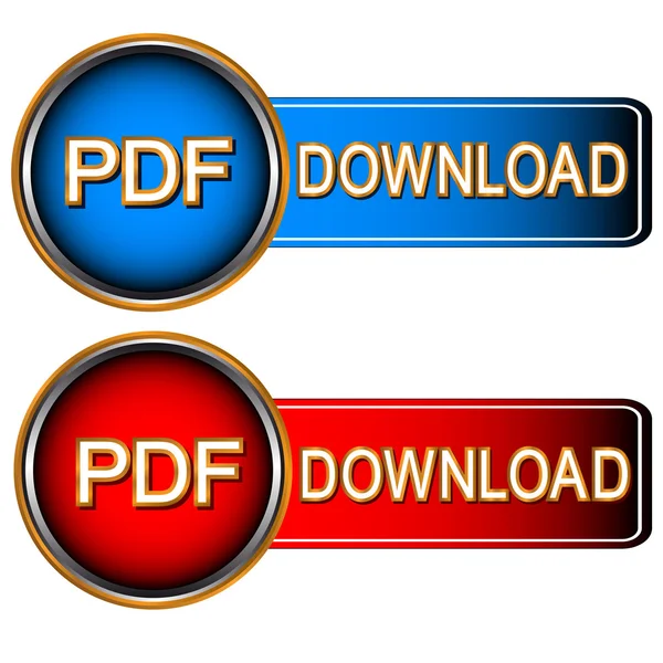PDF ladda ner ikoner — Stock vektor