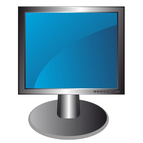 LCD monitor in vector — Stock Vector