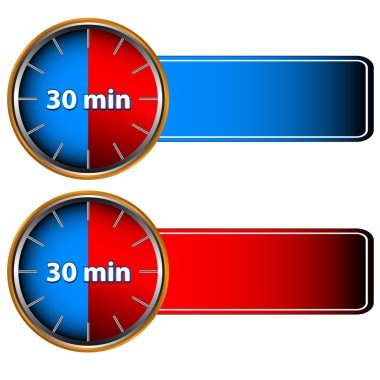 30 minutes labels clipart