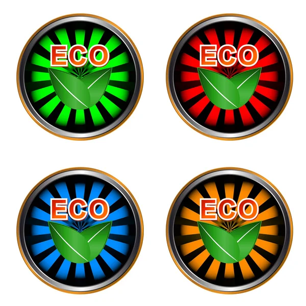 Eco ikony — Stockový vektor