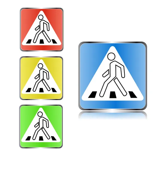 stock vector Pedestrian crossing sign