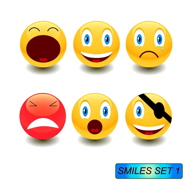 Smiles set — Stock Vector