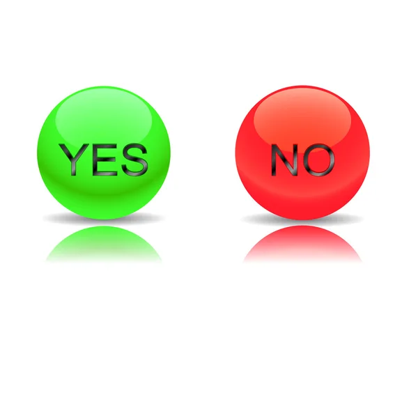 Buttons yes and no — Stock Vector