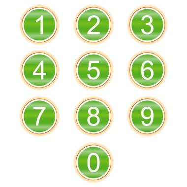 Numbers icons clipart