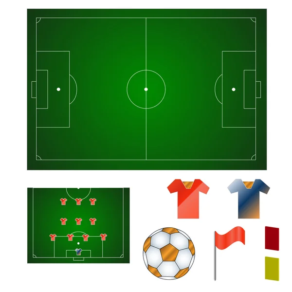 Juego de fútbol — Vector de stock