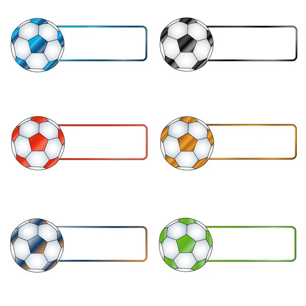 Six multi-colored balls — Stock Vector