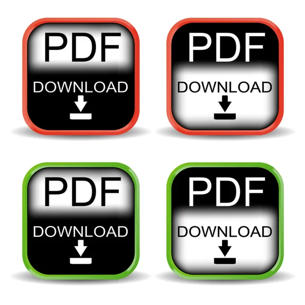 Four variants of buttons pdf — Stock Vector