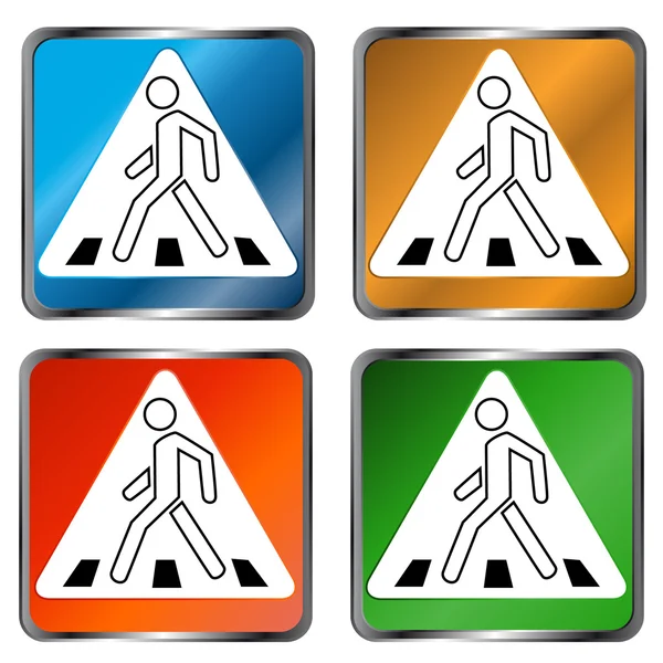 stock vector Pedestrian crossing signs
