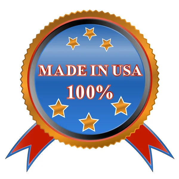 Ícone fabricado nos EUA — Vetor de Stock