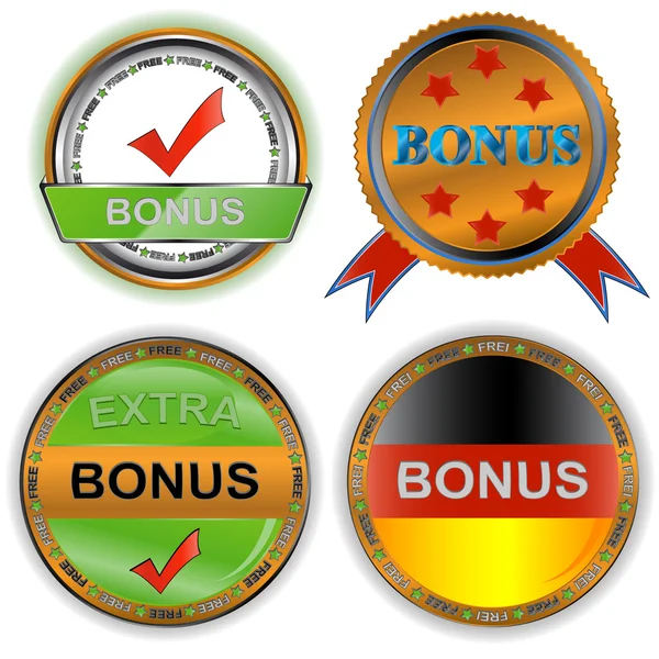 Conjunto de cuatro iconos de un bono —  Fotos de Stock