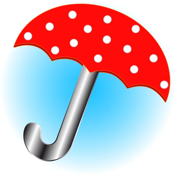 Paraguas rojo — Vector de stock