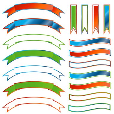 Set of ribbons clipart