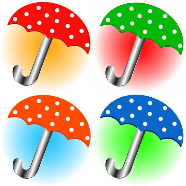 Set of umbrellas — Stock Vector