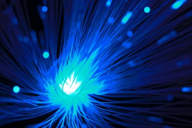 Blue optical fibers clipart