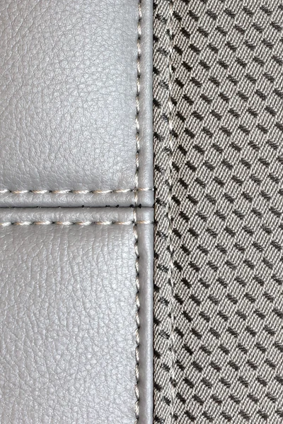 グレー縫製革 — ストック写真