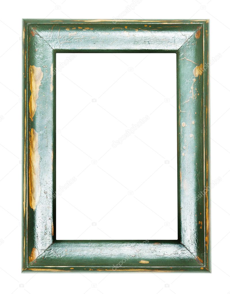 Old picture frame, with cracked paint.
