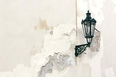 duvarda Vintage sokak lambası