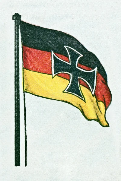 Gammal tysk flagg — Stockfoto