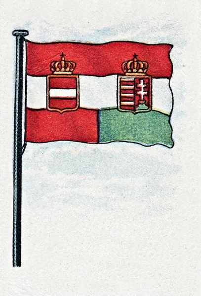Austrian and Hungarian Empire Flag — Stock Photo, Image