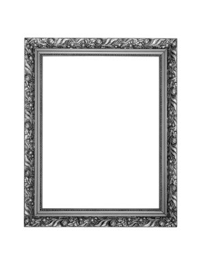 Silver picture frame clipart