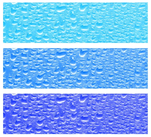 Blue water drops banner