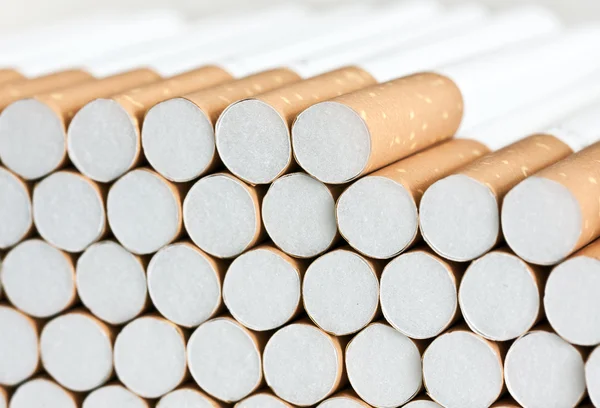 stock image Closeup of a pile of cigarettes