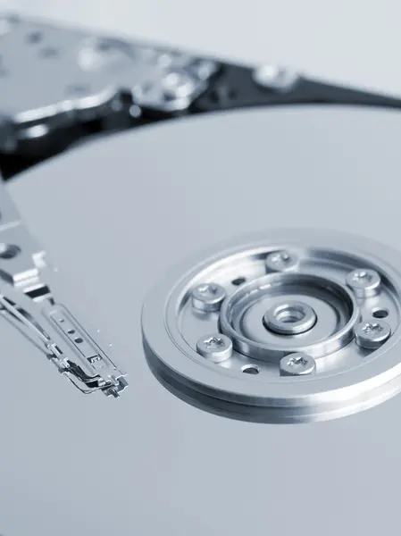 stock image Close up of opened hard disk drive