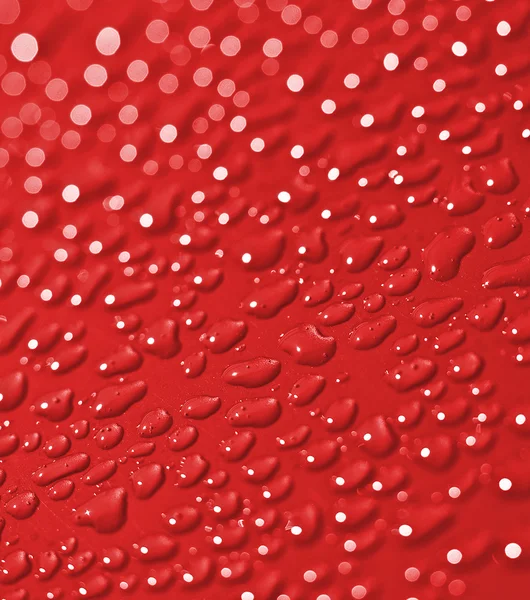 Gotas de água vermelha — Fotografia de Stock