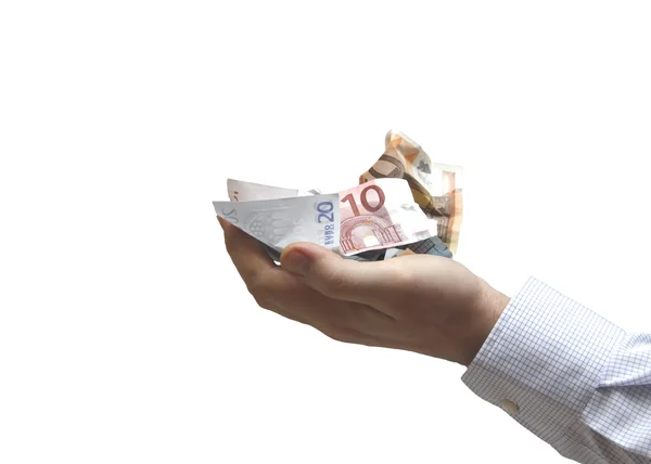 Avro parası elinde — Stok fotoğraf