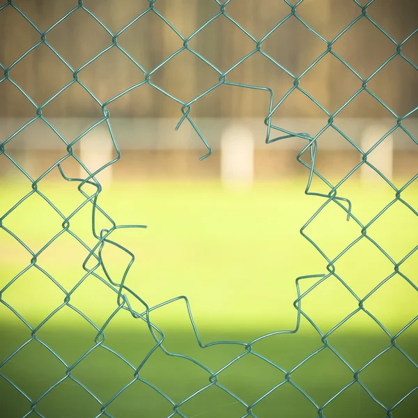 Cut fence — Stock Photo, Image