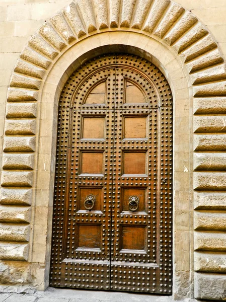 stock image Renaissance portal, wood doors