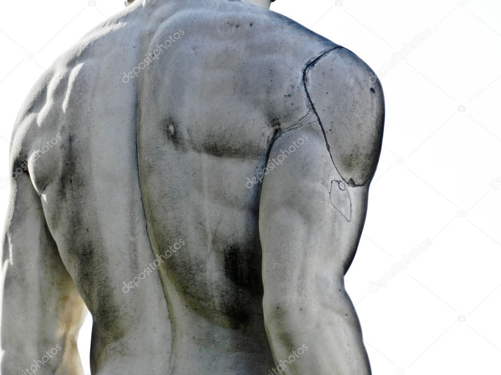 Marble torso of man Florence ITaly