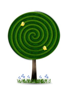 Spiral tree clipart