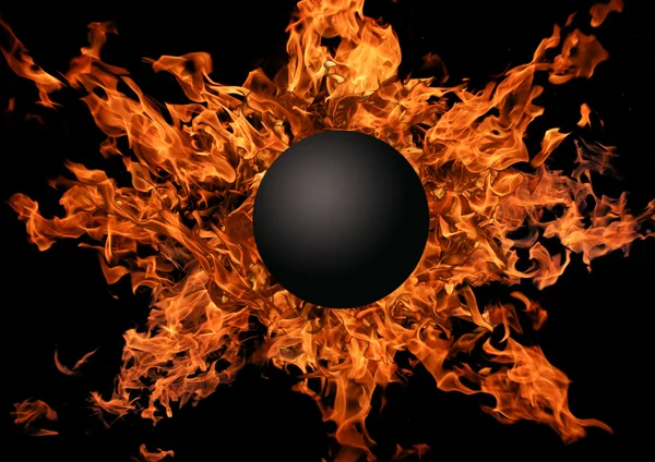 Planet gegen helle Flamme — Stockfoto