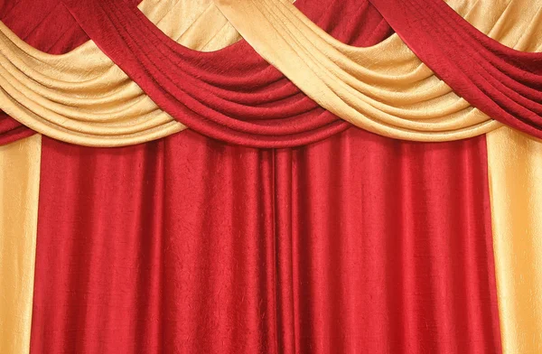 stock image Curtain of red and yellow colour