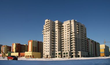 New multi-storey buildings. clipart