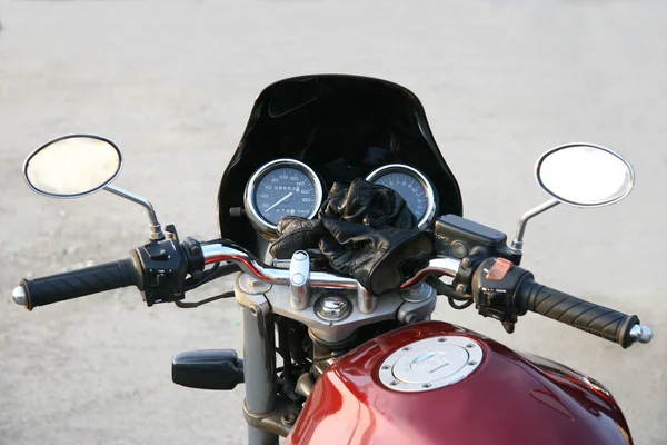 Part of claret motorcycle. — Stock Photo, Image