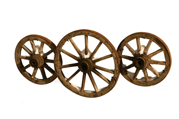 Tre ruote in legno . — Foto Stock
