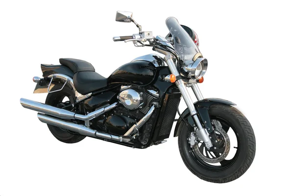 Czarny motocykl — Zdjęcie stockowe