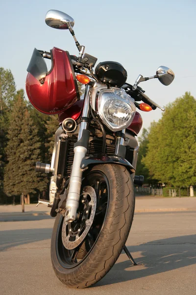 Vista frontal de motocicleta . — Foto de Stock