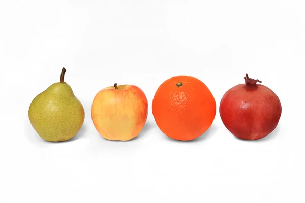 stock image Pear apple orange grenades isolated