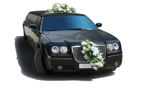 Matrimonio limousine isolato — Foto Stock